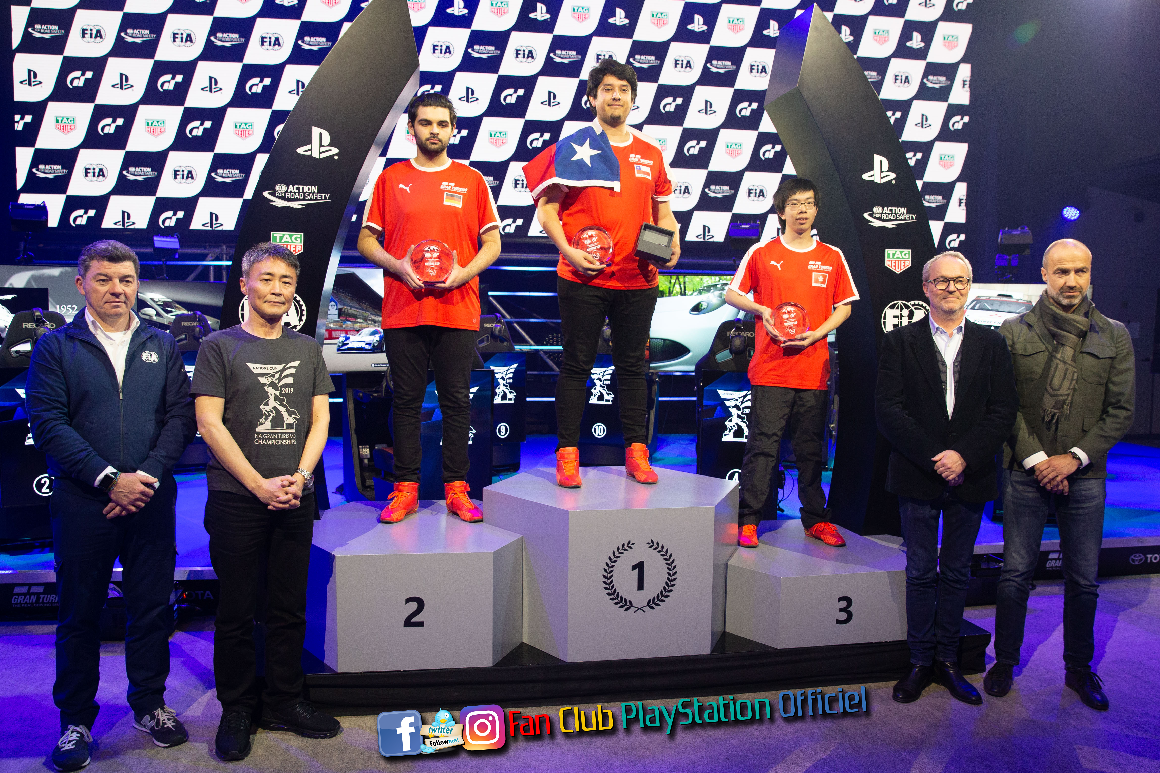 le podium des gagnants
